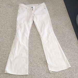 Citizens Of Humanity Cream Boot Cut Jeans